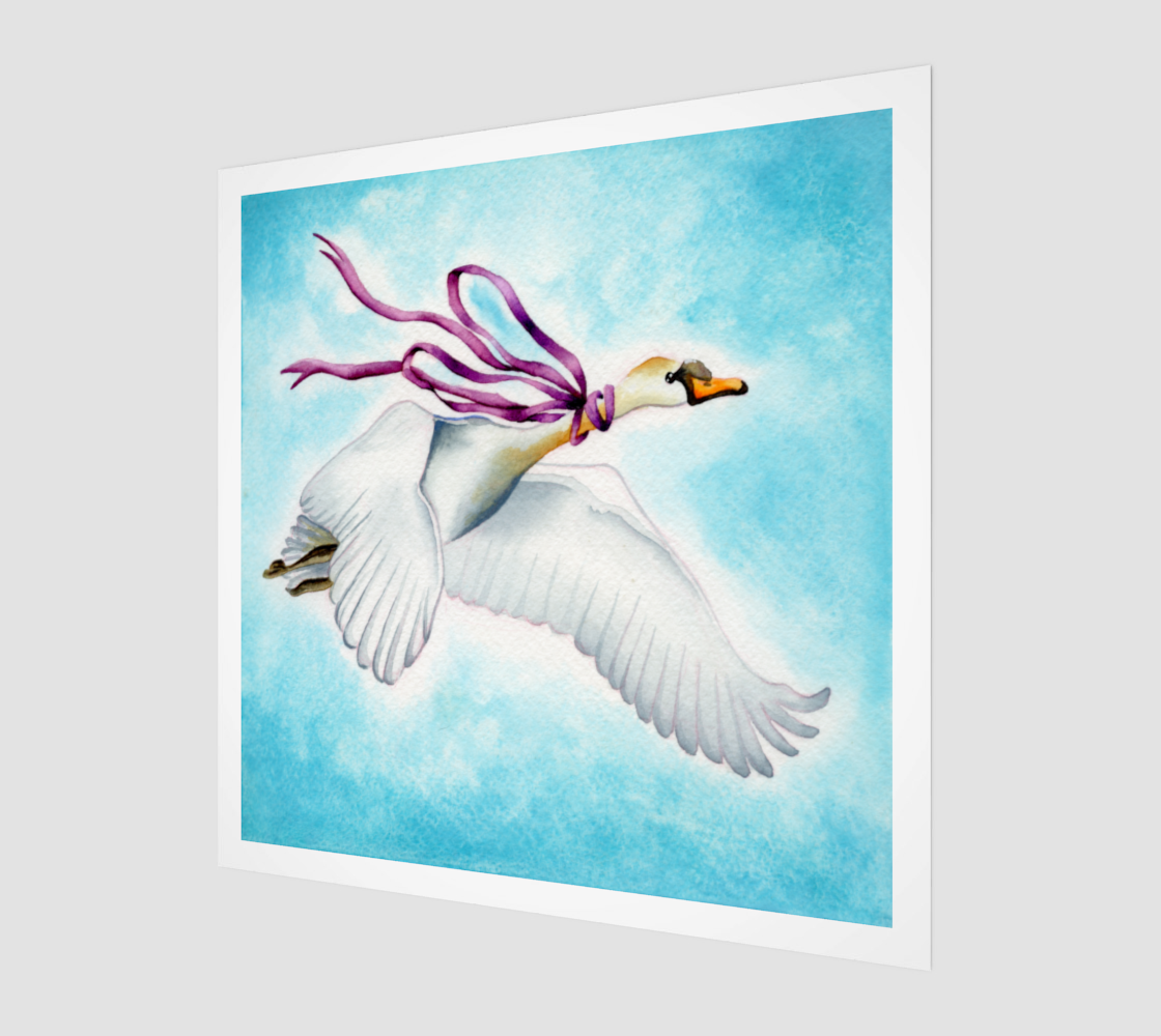 Print: Mother Swan Watercolour