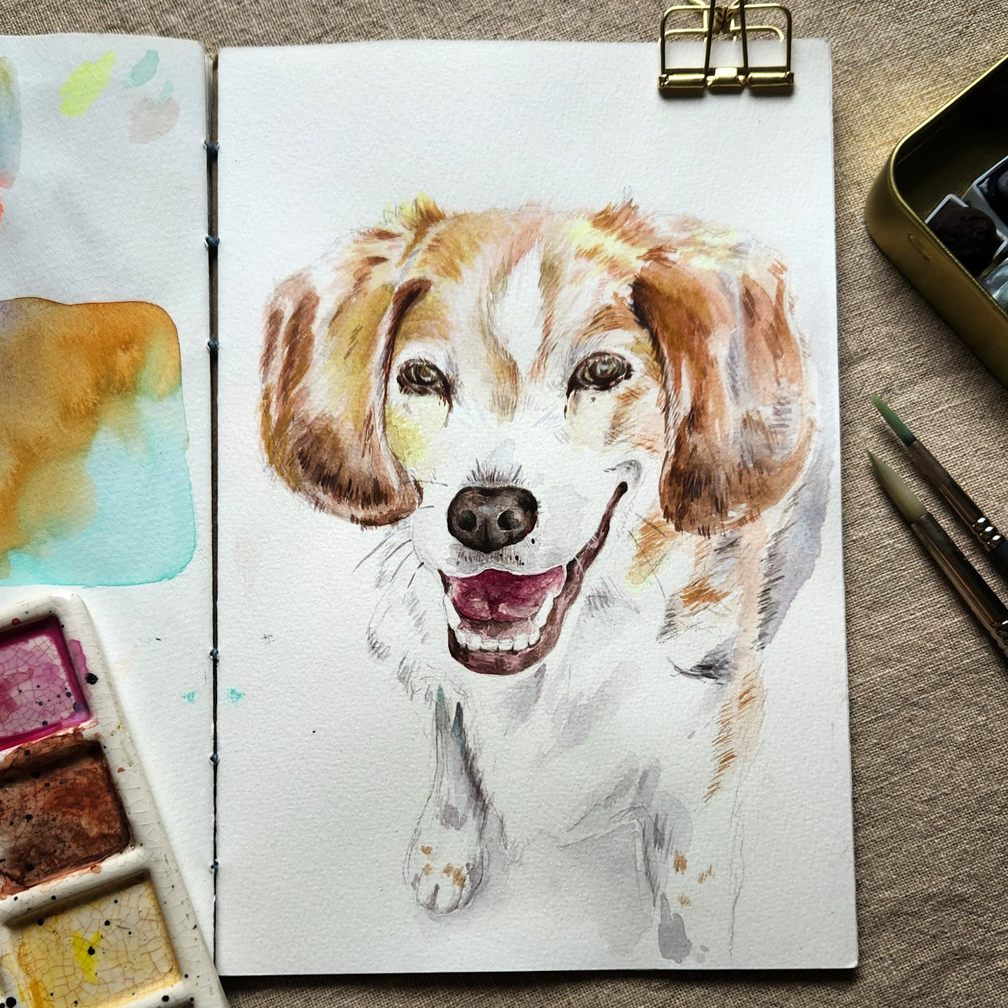 Custom Watercolour Pet Portrait