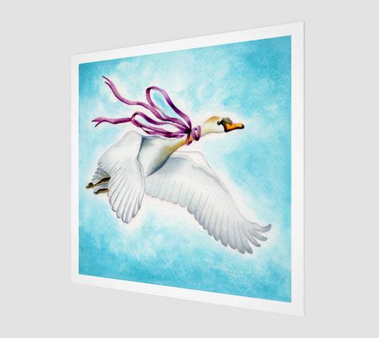 Print: Mother Swan Watercolour